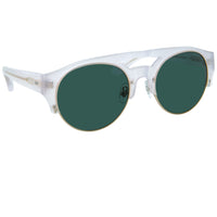 Thumbnail for Dries Van Noten Ladies Oval Green Sunglasses DVN152C5SUN