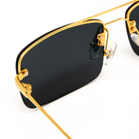 Thumbnail for Dries Van Noten x Linda Farrow Black/Gold Sunglasses
