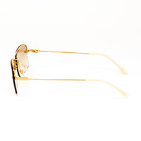 Thumbnail for Dries Van Noten x Linda Farrow Gold Sunglasses