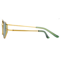 Thumbnail for Dries Van Noten Ladies Cat Eye Green Sunglasses DVN176C5SUN