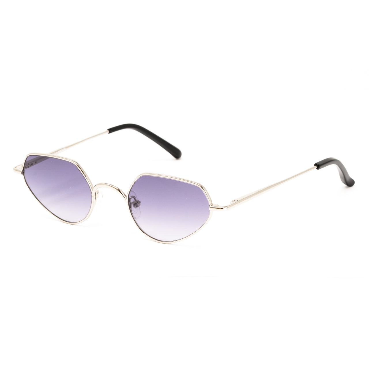 Dries Van Noten x Linda Farrow Silver/Purple Sunglasses