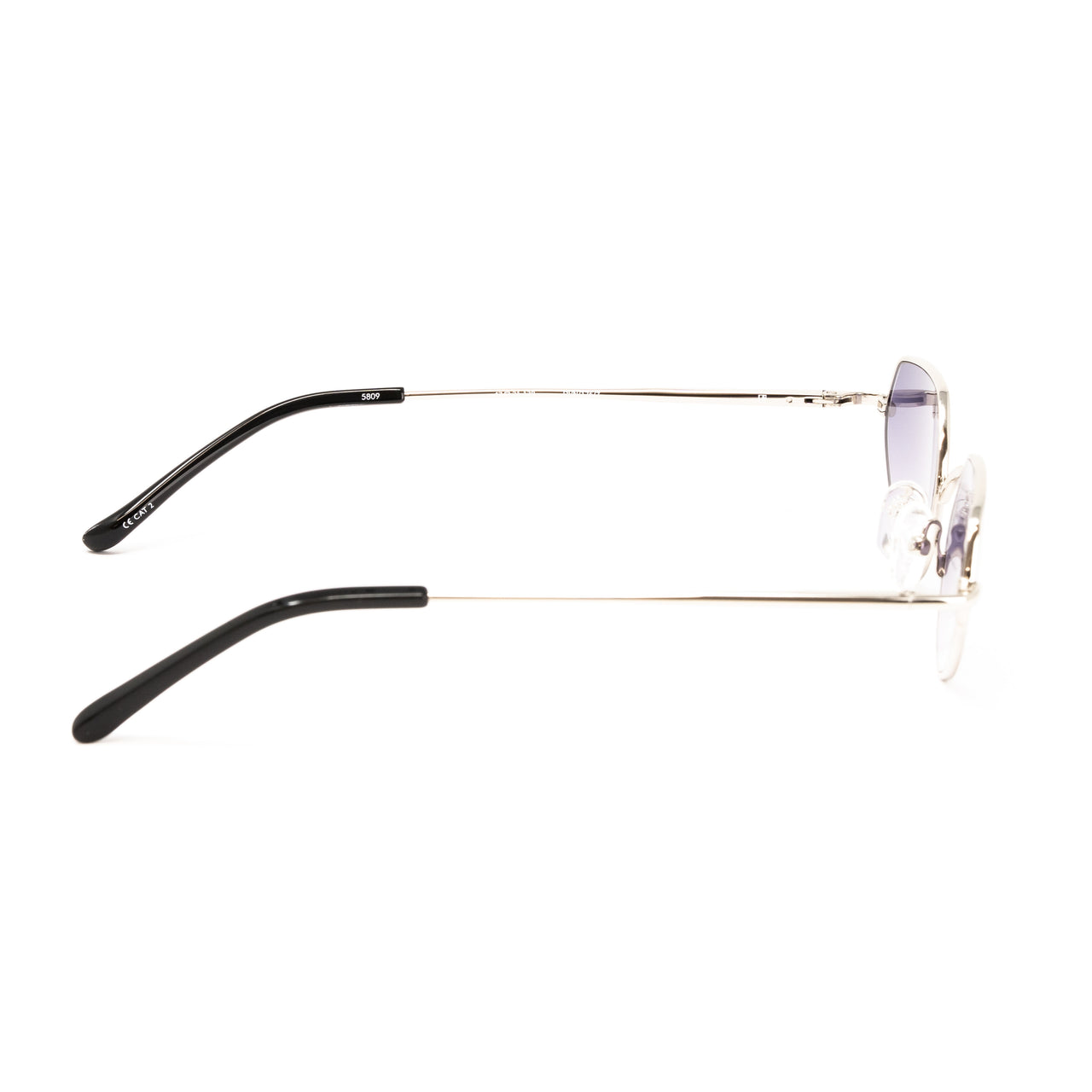 Dries Van Noten x Linda Farrow Silver/Purple Sunglasses