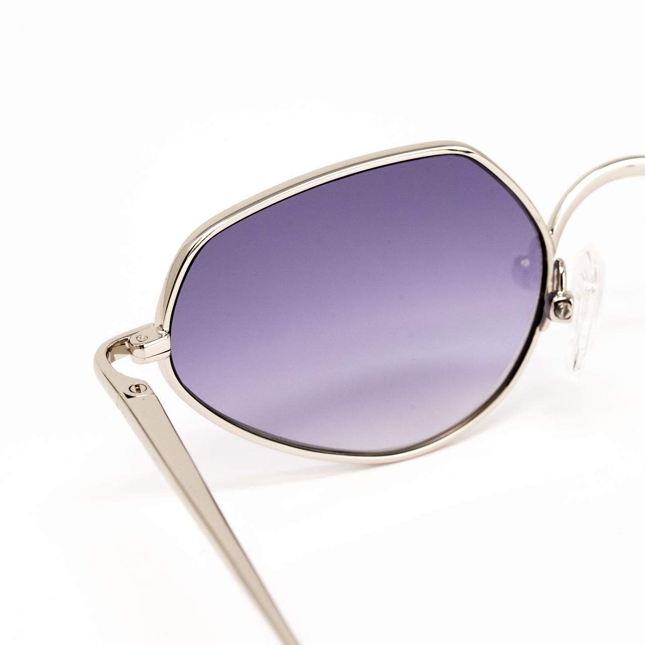 Dries Van Noten x Linda Farrow Silver/Purple Sunglasses