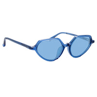 Thumbnail for Dries Van Noten Ladies Cat Eye Blue Sunglasses DVN178C10SUN