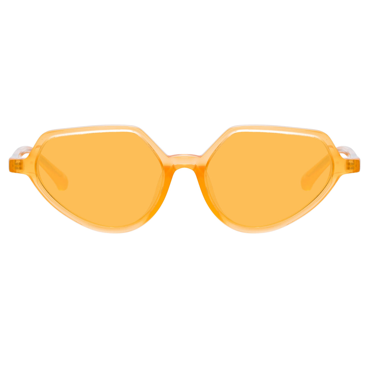 Dries Van Noten Ladies Cat Eye Orange Sunglasses