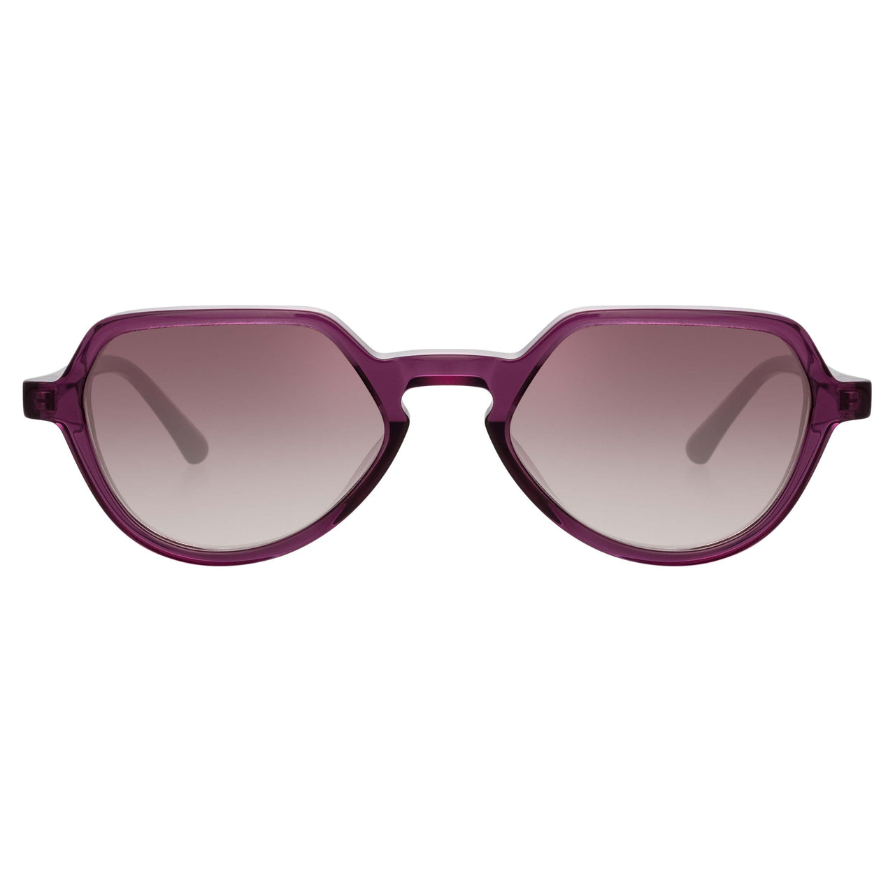 Dries Van Noten Men's Angular Purple Sunglasses