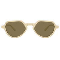 Thumbnail for Dries Van Noten Men's Angular Khaki Sunglasses DVN183C4SUN