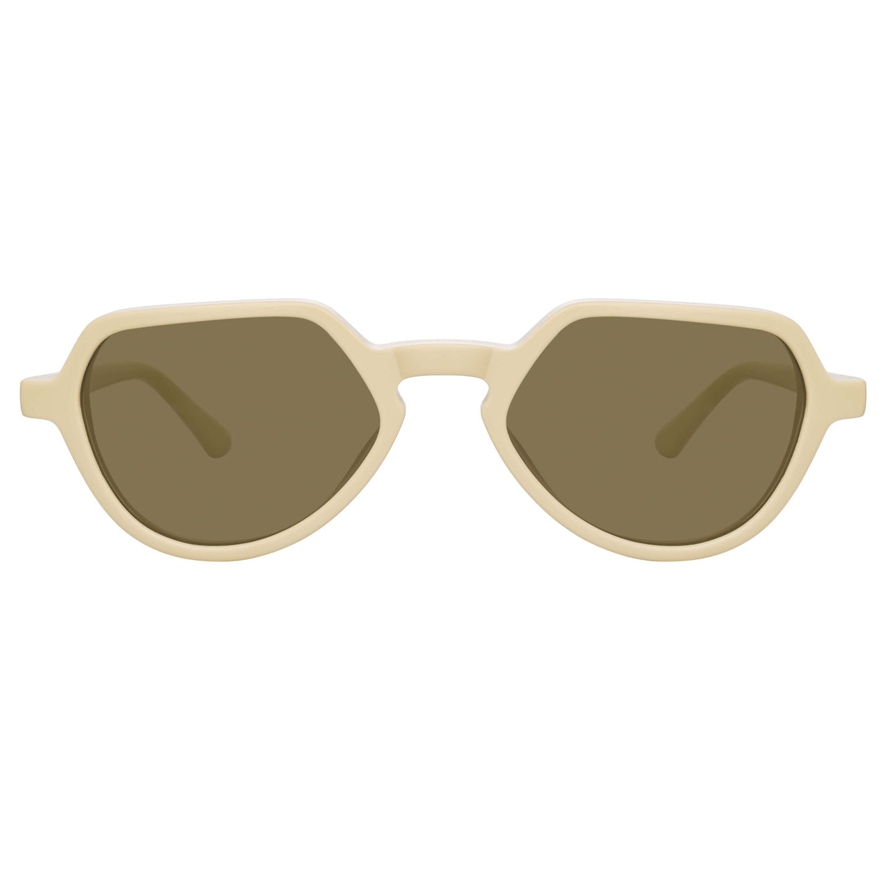 Dries Van Noten Men's Angular Khaki Sunglasses