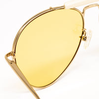 Thumbnail for Dries Van Noten x Linda Farrow Gold Sunglasses