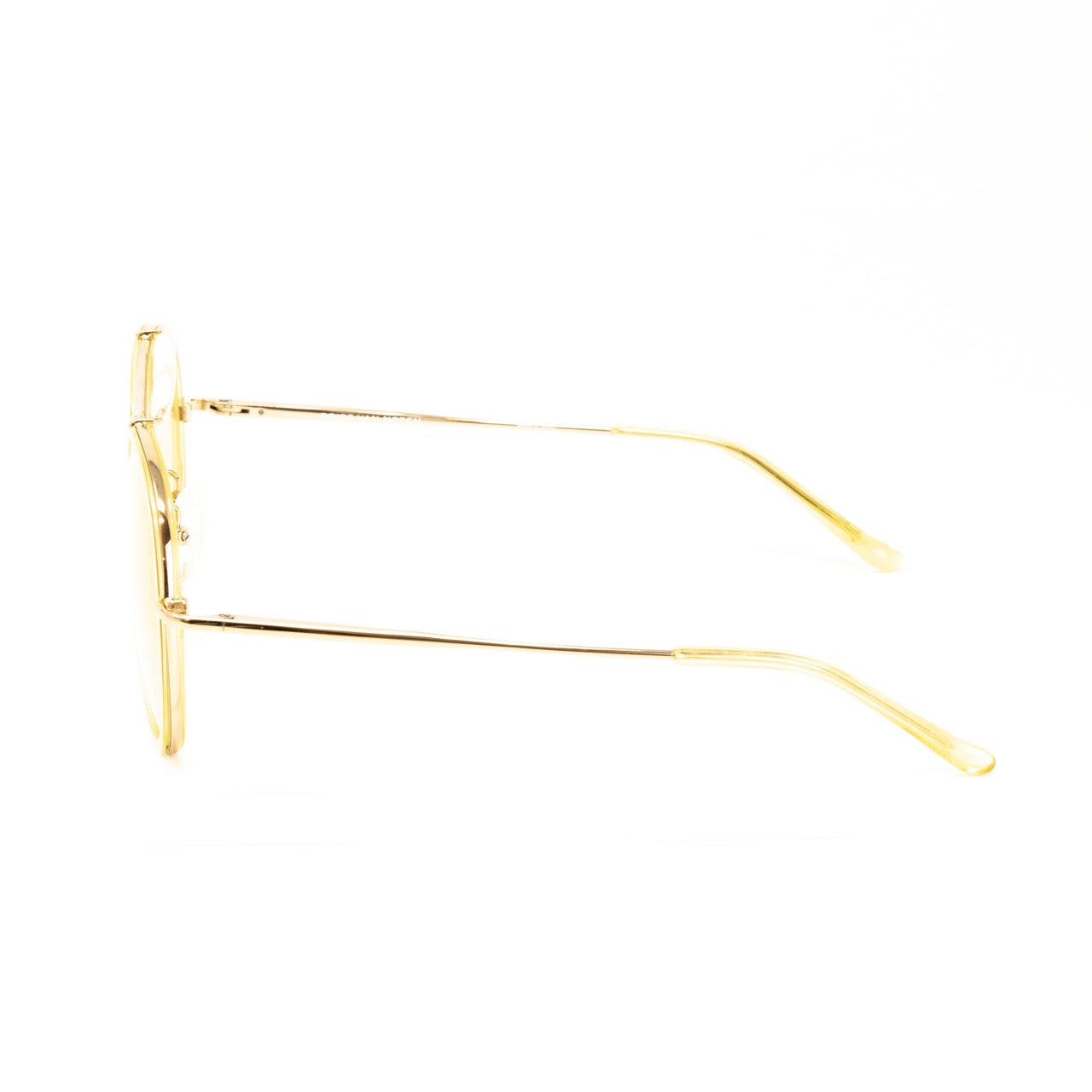 Dries Van Noten x Linda Farrow Yellow Sunglasses