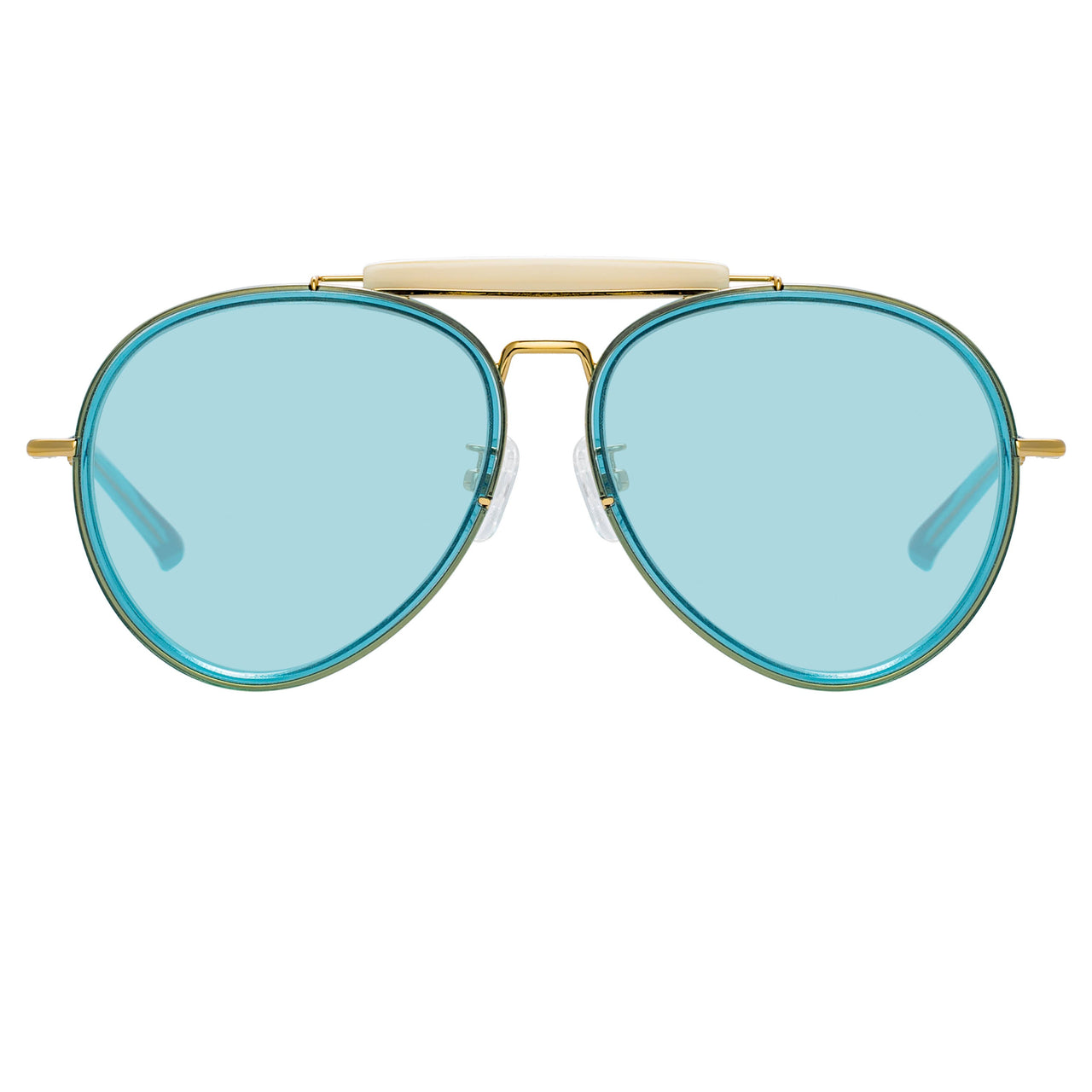 Dries Van Noten Ladies Aviator Blue Sunglasses DVN188C4SUN