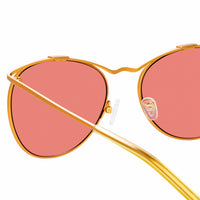 Thumbnail for Dries Van Noten Ladies Cat Eye Red Sunglasses
