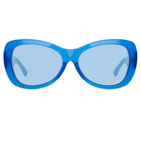 Thumbnail for Dries Van Noten Ladies Oversized Blue Sunglasses DVN195C7SUN