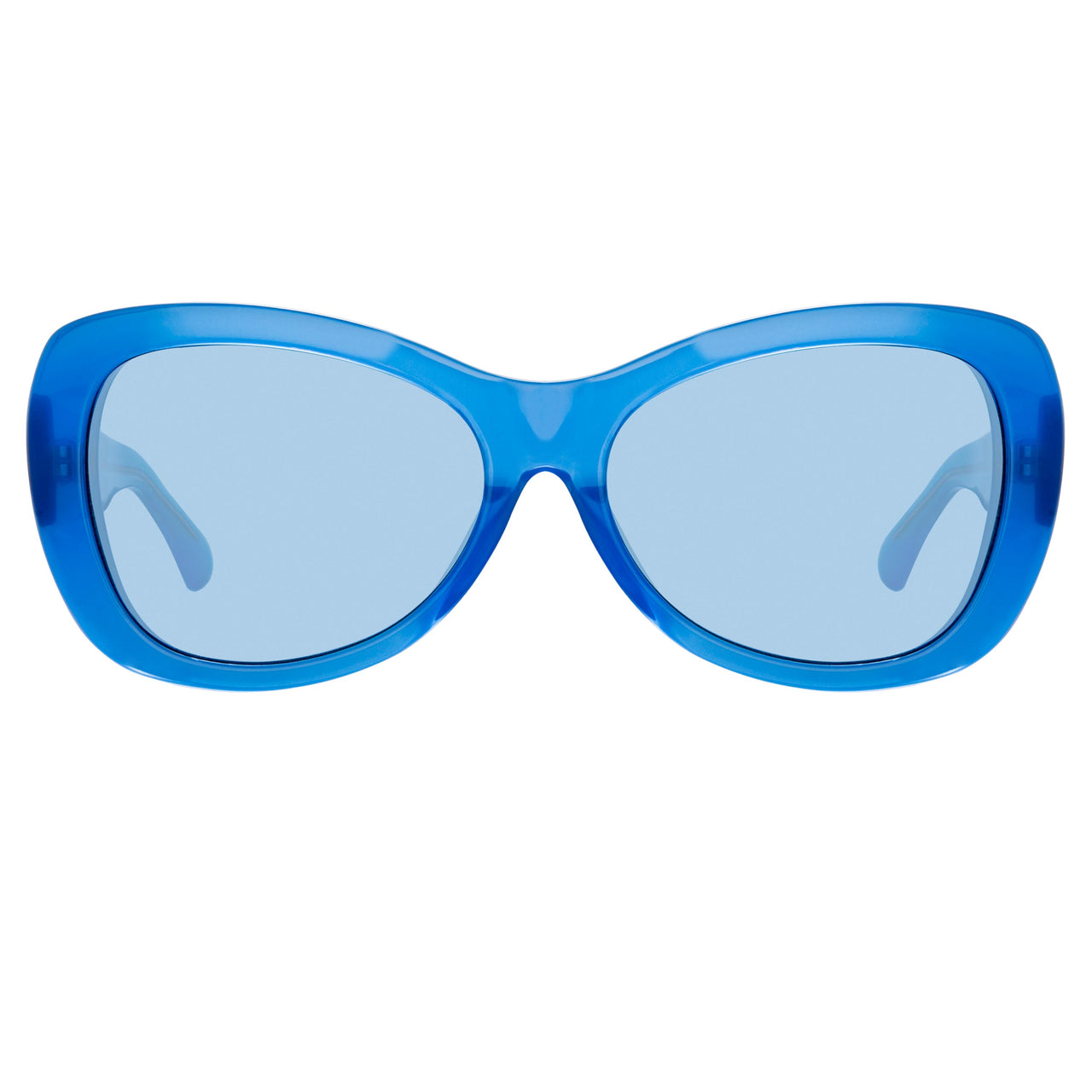 Dries Van Noten Ladies Oversized Blue Sunglasses
