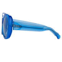 Thumbnail for Dries Van Noten Ladies Oversized Blue Sunglasses