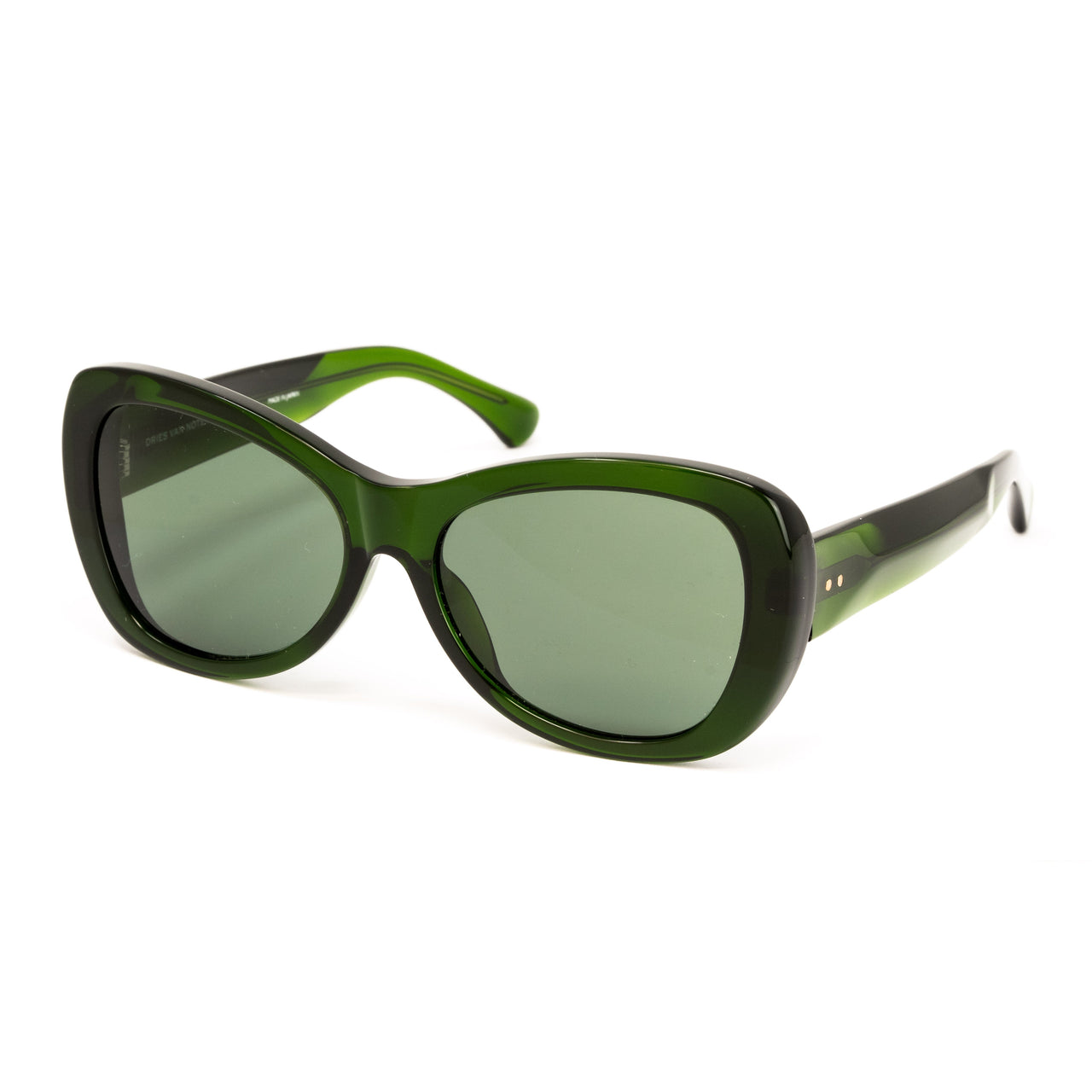 Dries Van Noten x Linda Farrow Green Sunglasses