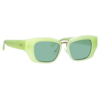 Thumbnail for Dries Van Noten Ladies Cat Eye Green Sunglasses DVN202C1SUN