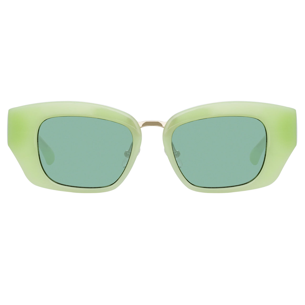 Dries Van Noten Ladies Cat Eye Green Sunglasses
