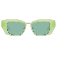 Thumbnail for Dries Van Noten Ladies Cat Eye Green Sunglasses DVN202C1SUN