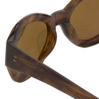 Thumbnail for Dries Van Noten Unisex Oversized Brown Sunglasses DVN35C7SUN