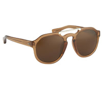 Thumbnail for Dries Van Noten Unisex Aviator Brown Sunglasses DVN55C3SUN