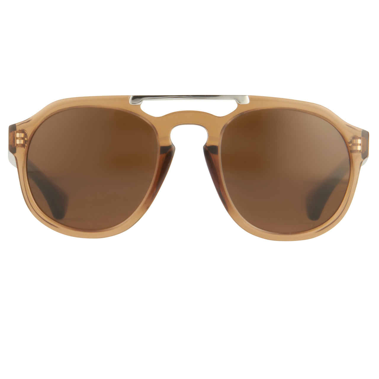 Dries Van Noten Unisex Aviator Brown Sunglasses DVN55C3SUN