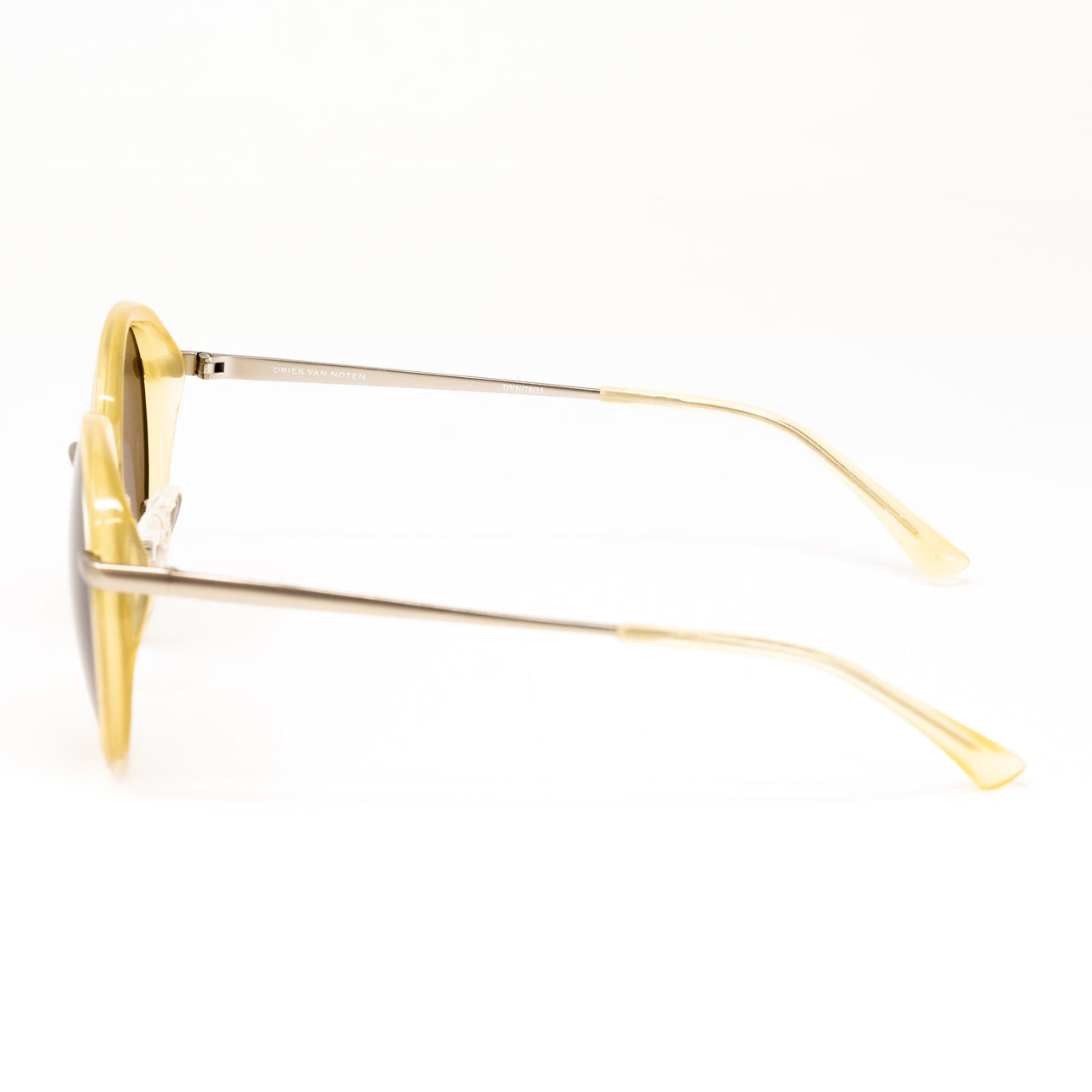 Dries Van Noten x Linda Farrow Yellow Sunglasses