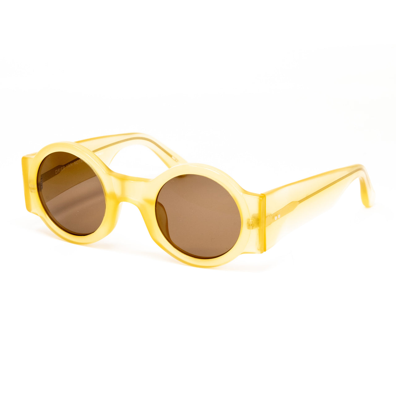 Dries Van Noten x Linda Farrow Yellow Sunglasses