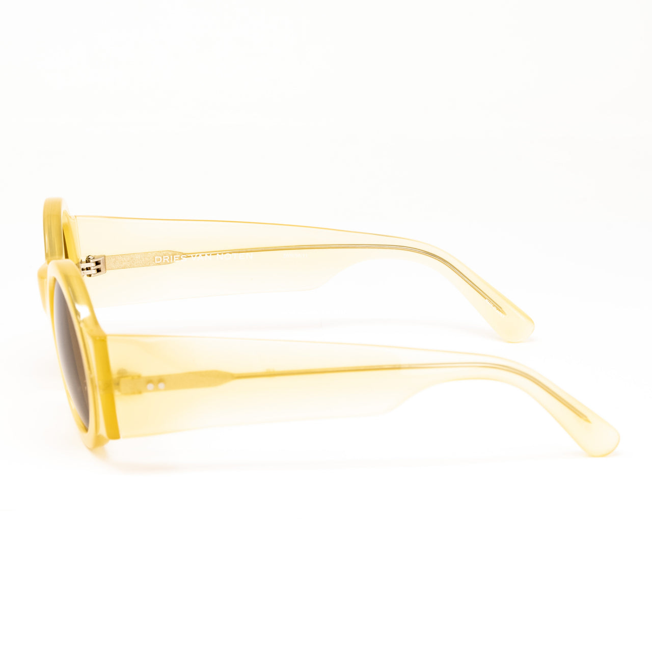 Dries Van Noten x Linda Farrow Yellow Sunglasses