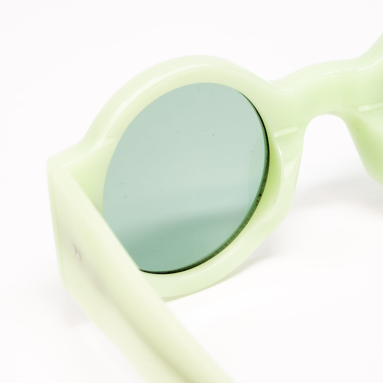 Dries Van Noten x Linda Farrow Green Sunglasses