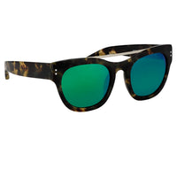 Thumbnail for Erdem Unisex Round Green Sunglasses EDM11C2SUN