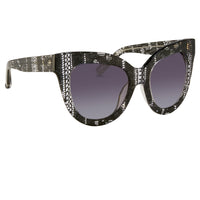 Thumbnail for Erdem Ladies Cat Eye Grey Sunglasses EDM21C1SUN