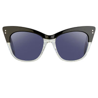 Thumbnail for Erdem x Linda Farrow Black/Silver Sunglasses