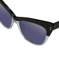 Thumbnail for Erdem x Linda Farrow Black/Silver Sunglasses