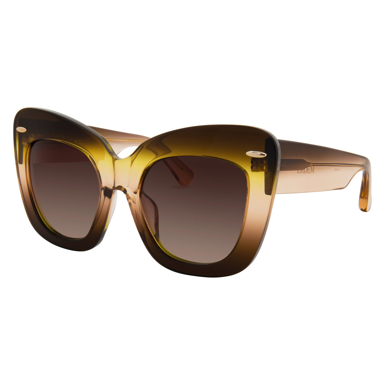 Erdem x Linda Farrow Olive/Brown Sunglasses