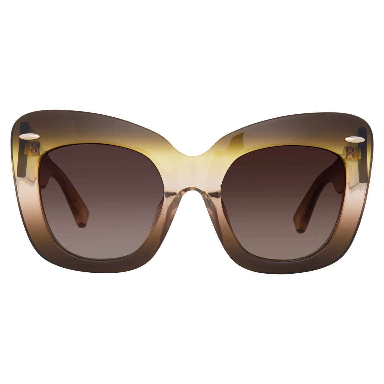 Erdem x Linda Farrow Olive/Brown Sunglasses