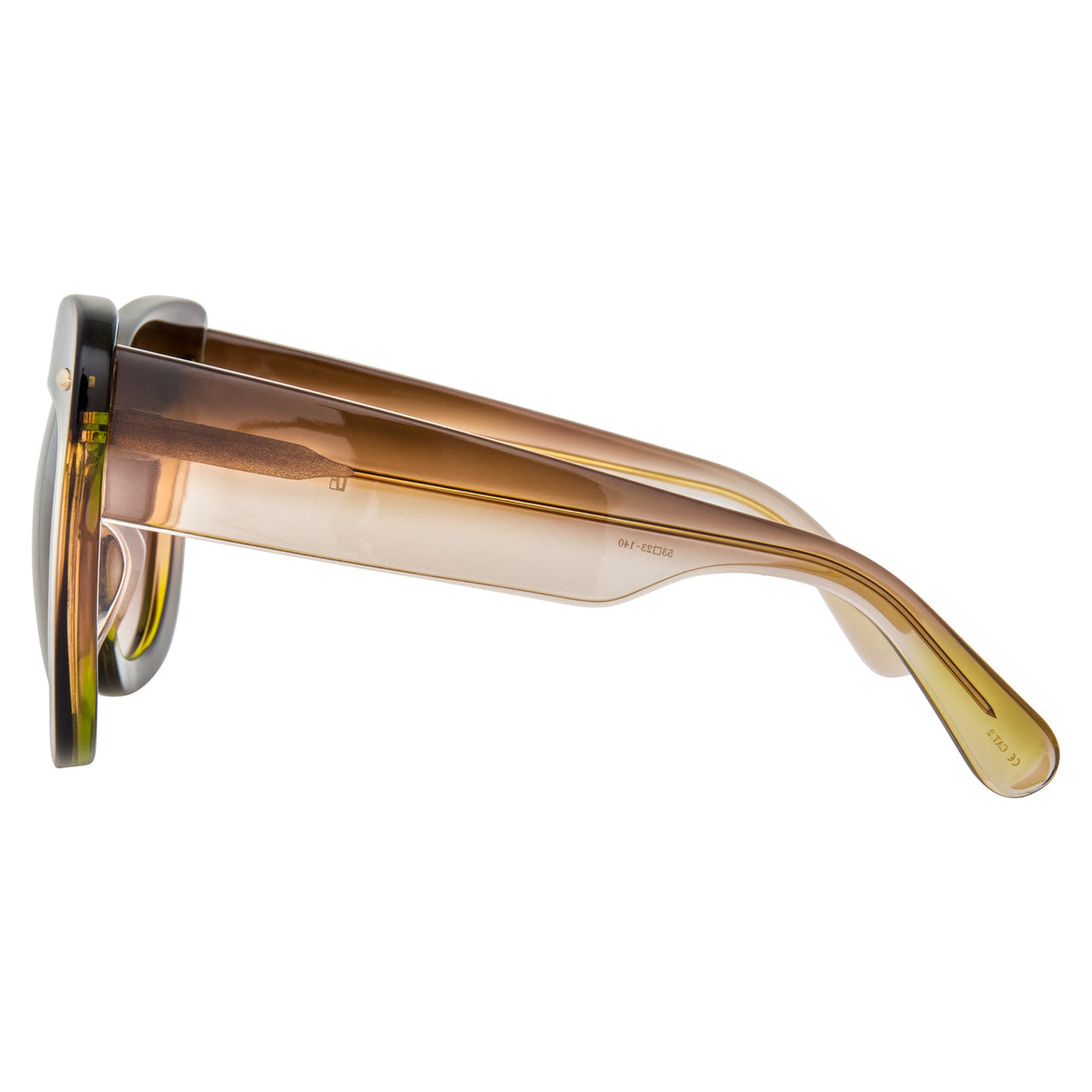Erdem x Linda Farrow Olive/Brown Sunglasses