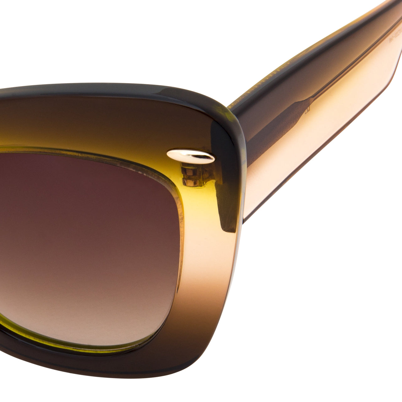 Erdem x Linda Farrow Olive/Brown Sunglasses