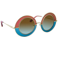 Thumbnail for Erdem Ladies Oval Blue Sunglasses EDM27C4SUN