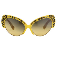 Thumbnail for Erdem Ladies Cat Eye Yellow Sunglasses EDM7C10SUN