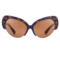 Thumbnail for Erdem Ladies Cat Eye Brown Sunglasses EDM7C8SUN