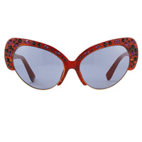 Thumbnail for Erdem Ladies Cat Eye Blue Sunglasses EDM7C9SUN