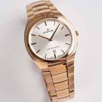 Thumbnail for Edox Les Bèmonts Men's Rose Gold Silver Watch 56003-37R-AIR