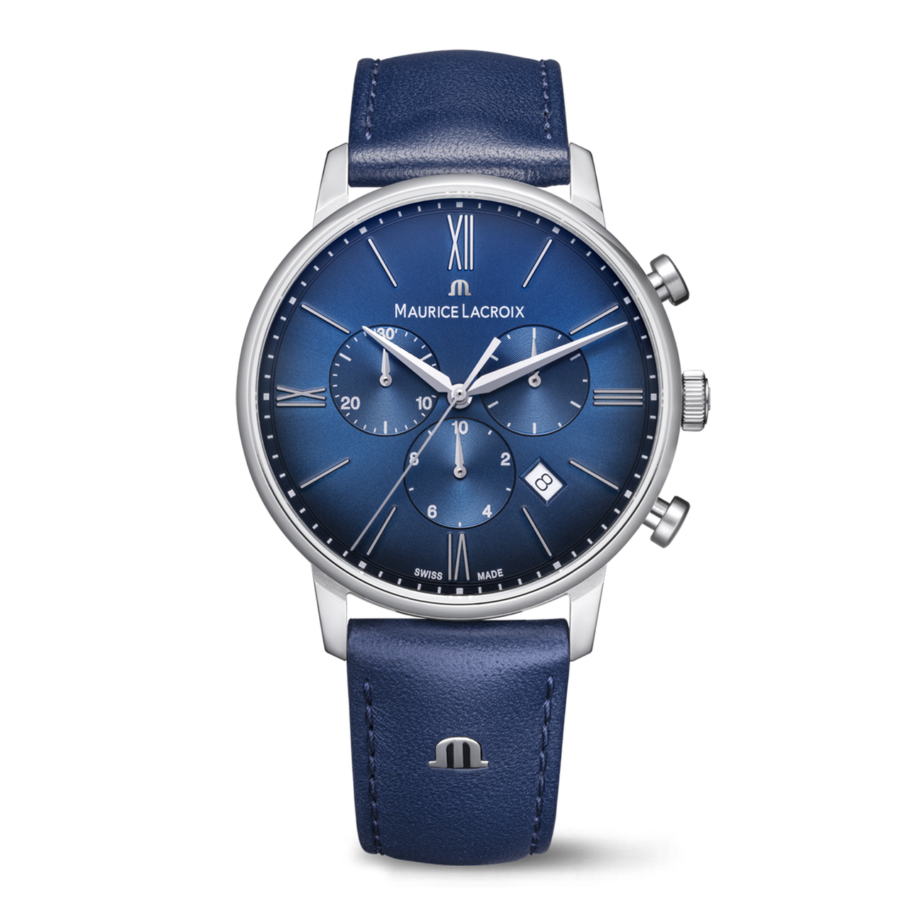 Maurice Lacroix Men's Blue Eliros Chronograph Watch EL1098-SS001-410-4