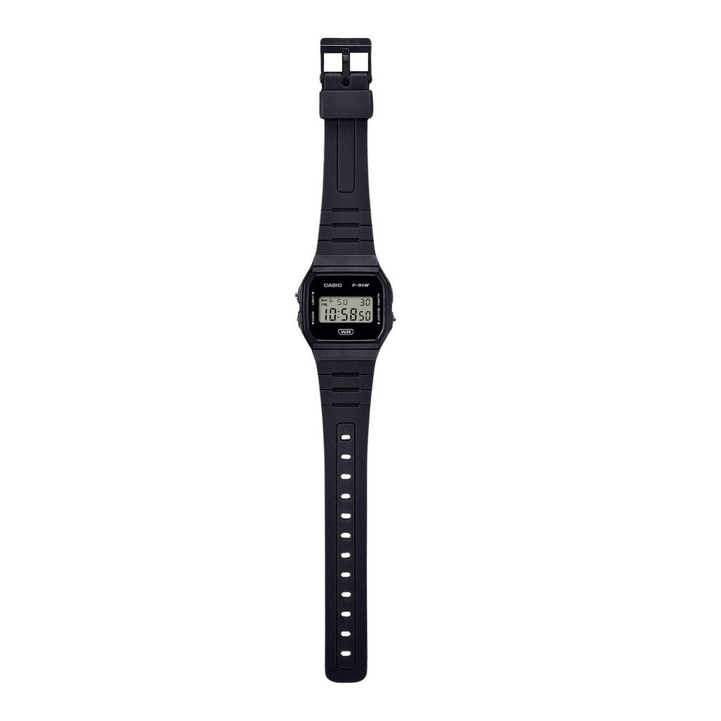 Casio POP Series F-91WB-1ADF Unisex Black Digital Watch