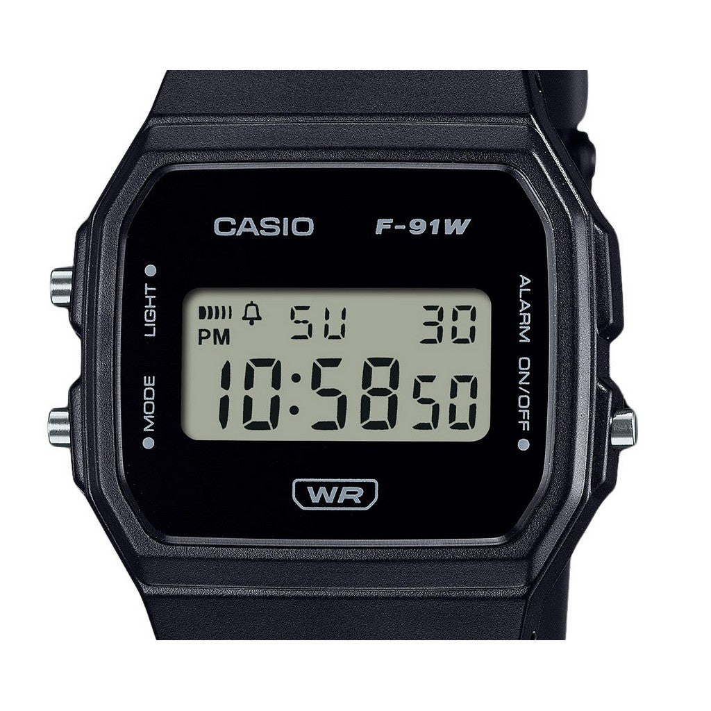 Casio POP Series F 91WB 1ADF Unisex Black Digital Watch