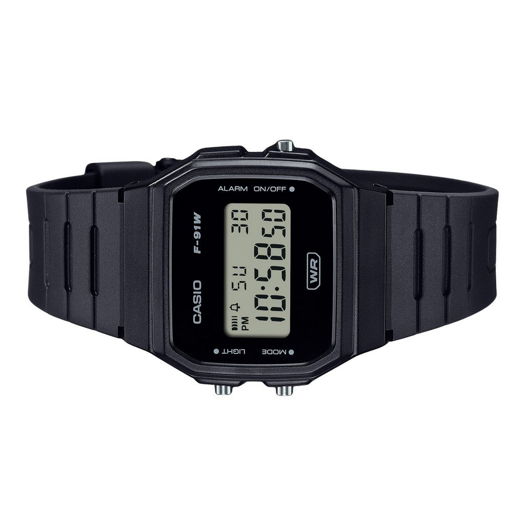 Casio POP Series F-91WB-1ADF Unisex Black Digital Watch