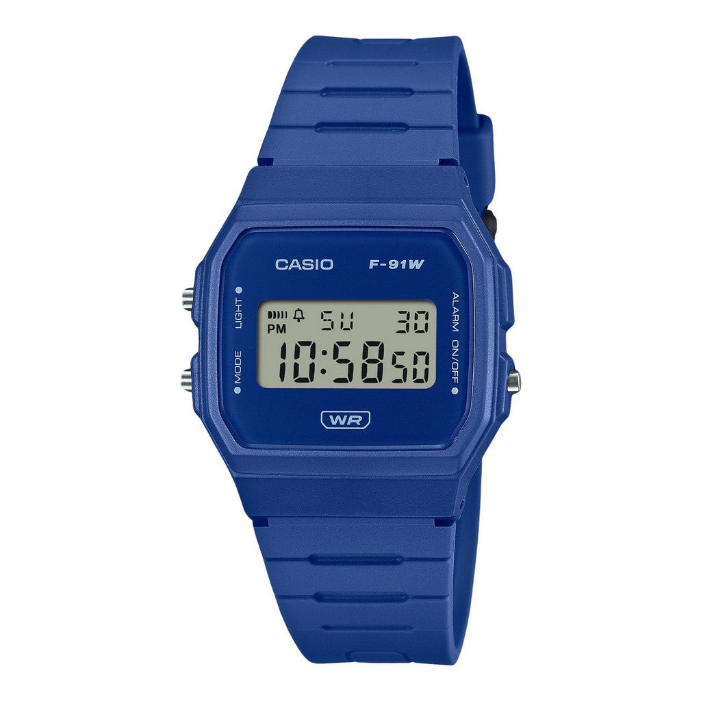 Casio POP F-91WB-2A1DF Unisex Blue Bio Based Digital Watch