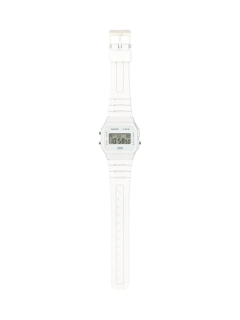 Casio POP Series F-91WB-7ADF Unisex White Digital Watch