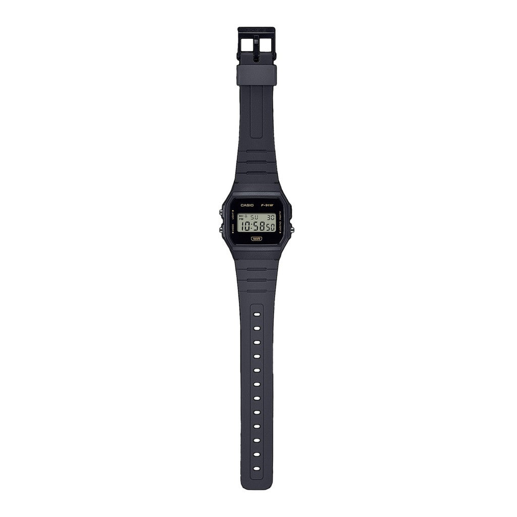 Casio POP Series F-91WB-8ADF Unisex Black Digital Watch